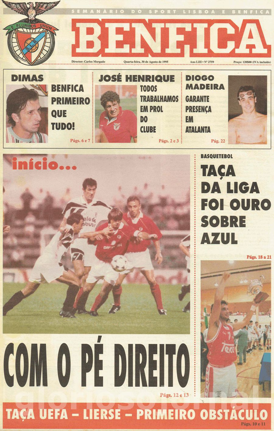 jornal o benfica 2759 1995-08-30